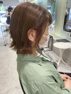 リー 尼崎(Lee) インナーピンクベージュボブ