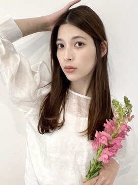 ルポン(Lepont) 蒲郡ヘアカラー/透明感白髪染め/艶髪/センターパート/ストレート