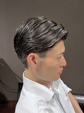 ビーダンディー(Bee dandy) ビジネスフォーマル ツーブロックショート 七三オールバック