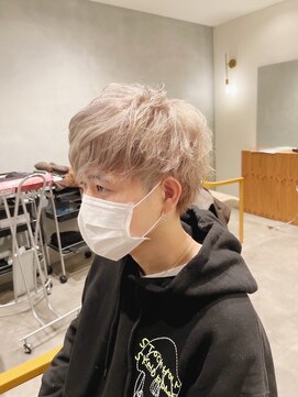 チェレ オレ 新金岡店(Chere ore) メンズダブルカラー/ミルクティーベージュ/ツーブロック