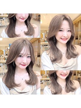 アフロートリノ(AFLOAT Leino) 2wayバング 韓国前髪 シースルー ミディアム くびれヘア　顔周り