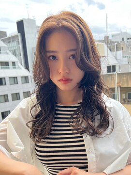 ロンド ストラーダ 心斎橋(Lond strada) 韓国前髪顔周りロング×デザインカラー[心斎橋/髪質改善]