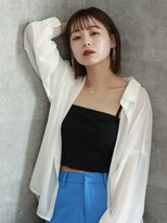 ルー(Luu)&nbsp;インナーカラー切りっぱなしボブ神戸/東灘/住吉/摂津本山/岡本