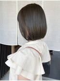 関川 コンパクトボブ×オリーブベージュ