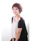 大人かわいい＿丸みショート＿ミルクティーベージュ［東陽町］