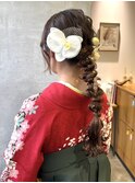 袴×ポコポコ編みおろし