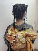 成人式ヘアセット　振袖ヘアアレンジ　10代 20代
