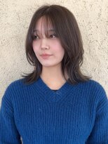 プリモ ココ 鍋島店(Primo coco.)&nbsp;アッシュブラウン シースルーバング 顔周りカット 透明感カラー