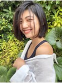 本厚木◎ナチュラルショートボブダークブラウン◎20代～50代