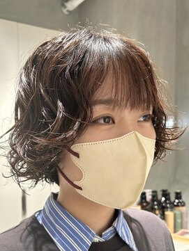 テクネ 天神大名(techne) 天神大名今泉ボブパーマタッセルヘア韓国レイヤー顔まわりカット