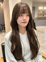 ラミエバイメルト 下北沢(lamie by melt)&nbsp;ダブルカラーオリーブベージュアッシュレイヤーカット顔周り人気