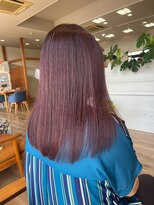 ヘアーブランドジン ティアラ(HAIR BRAND Jin Tiara)&nbsp;Tiara松山　#白髪ぼかし　#レッドブラウン　#艶カラー