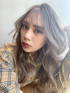 アルバム 銀座(ALBUM GINZA) ラフウエーブ_アッシュブラウンネオウルフ外ハネボブ_57127