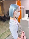 YU70_ペールブルー ブリーチ3回~
