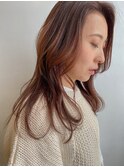 くびれレイヤーセミロングヘア