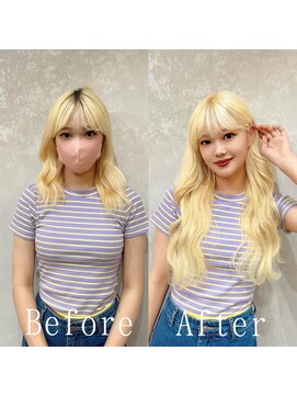 あるじゃんすー さいたま店 外国人風ブロンドヘア#シールエクステ#くびれヘア#美髪#大宮