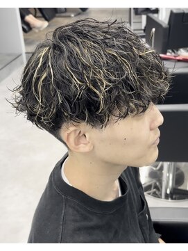 リベル(LIBER) 八王子/八王子駅/メンズハイライト/波巻きスパイラルパーマ/眉毛