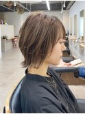 黒髪/グレーベージュ/レイヤーロング/前髪パーマ[西船橋/津田沼]