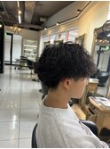 波巻きスパイラルパーマ　波巻きパーマ　メンズパーマ