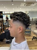 ＊men's ハイライト×フェード×極道パーマ[千葉]