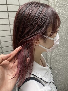 エトラ 渋谷店(etora) チェリーピンクハイライト　くびれ巻き　レイヤーカット