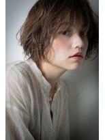 カバーヘア ブリス 大宮西口(COVER HAIR bliss) 透明感マロンベージュ小顔フェザーショートボブt大宮20代30代