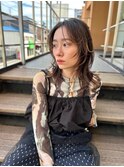 ミディアムレイヤー 顔まわりレイヤー 小顔レイヤー
