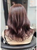 20代30代40代50代　外ハネ×ミディアム　バイオレットグレージュ