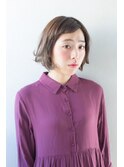 【anis musee 苫小牧】アッシュブラウン くせ毛風 大人ボブ☆