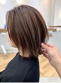 くびれボブ☆ハイライト☆ブラウンベージュ20代～50代本厚木