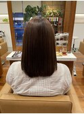 髪質改善ストレート×ミディアムボブ