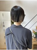 ぱつっとボブ×プレイングカラー