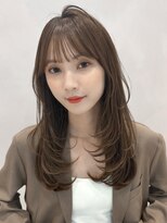 アグノス 青山(Agnos)&nbsp;斜めバングサイドバング20代30代40代◎黒髪セミディ前髪小顔