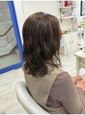 黒髪/クラゲヘアー/オリーブグレー/小顔/ココアベージュ/新籾