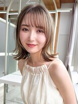 アフロート エル 大阪(AFLOAT L) 人気!シャンパンベージュとミディアムレイヤーでイメチェン!