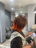 ヘアメイク アース 秋田仁井田店(HAIR & MAKE EARTH)&nbsp;オレンジ×ブラウン