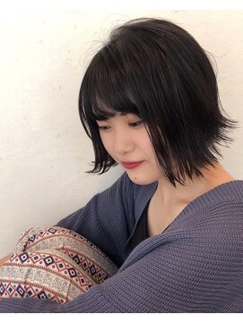 ザブックハンドサロン(The book hand salon) 黒髪×ミニボブ
