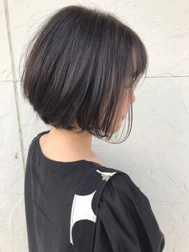 ポレン ドレッサーズ(Pollen Dressers) 30代似合わせカット+カラーで　夏感アッシュ◎透明感ショート