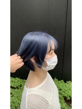 ラフ(LAFF) #黒髪#ボブルフ#ネビージュ#小顔#ワンレン