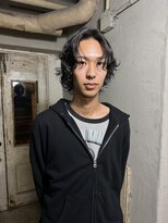 前上がりボブ×スパイラルパーマ