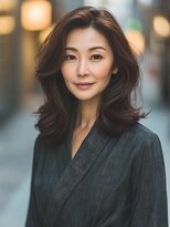 アルトリスト(Altruist Aging×HAIR&SPA)&nbsp;★ダークアッシュ大人ガーリーボブ着物ミディアムレイヤーカット