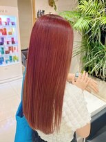 ラック 由比ヶ浜(LUCK)&nbsp;艶髪ハイトーンカラー/レッドオレンジカラー