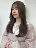 透明感カラー*シアーベージュカラー*ロングヘア*レイヤーカット