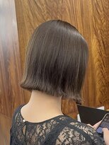 ガーデンヨコハマ(GARDEN YOKOHAMA) ボブ ホワイトグレージュ デジタルパーマ チェリーブラウン