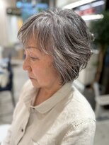 ステアケース 武蔵小杉店(stair:case)&nbsp;大人くびれショート/白髪ぼかしハイライト/武蔵小杉/自由が丘