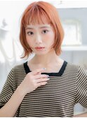 フレンチカジュアルオン眉前下がりボブパーマc6越谷10代20代30代