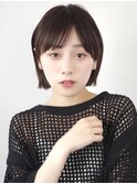 ボブ/大人かわいい/フェザーバング/透け感グレージュ[表参道]