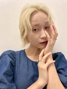 ロンドシエル 横浜(Lond ciel) ミニウルフレイヤーカット顔周り前髪韓国ショートボブ/横浜