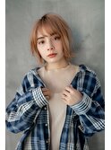 【GEEKS渋谷】夏カラー/オレンジベージュ/レイヤーボブ/20代30代