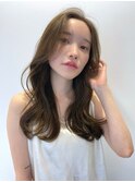 ミルクティーベージュ＊ウェーブ巻き